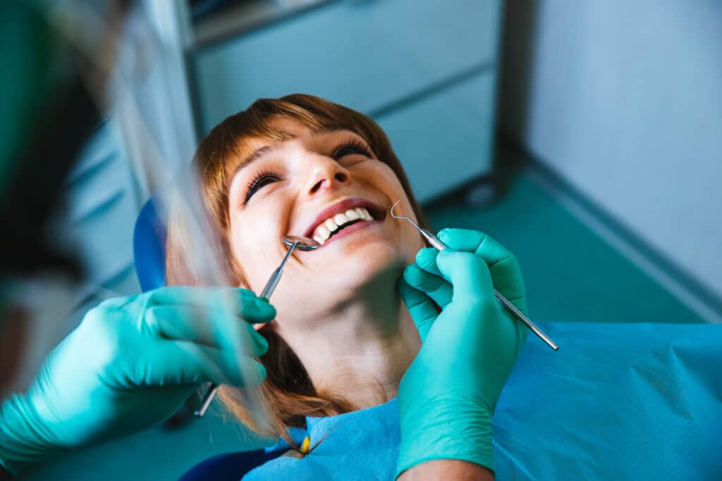 Patient getting oral surgery